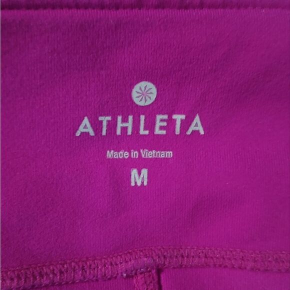 Athleta Crush Connect Capris Purple Mid Rise Leggings Medium - Picture 6 of 6